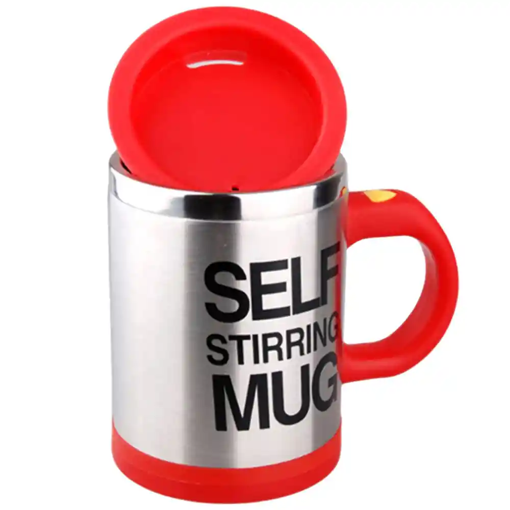 Vaso Mug 400ml Mezclador Taza Eléctrica Pocillo Batidor Rojo