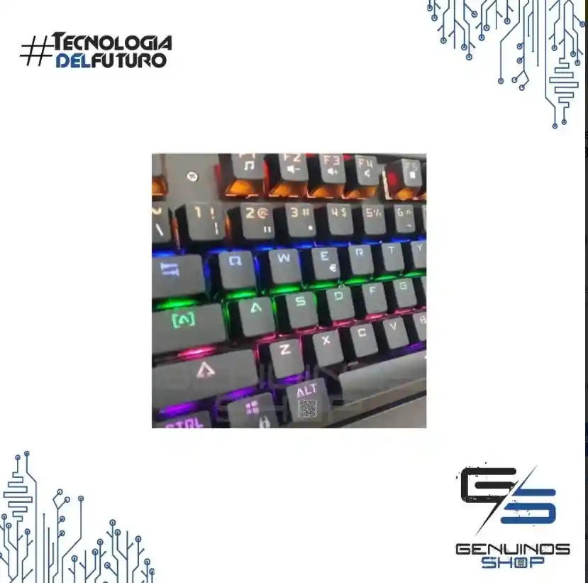 Teclado Gamer Mecánico Con Luces As-808 Español Tiene La Ñ