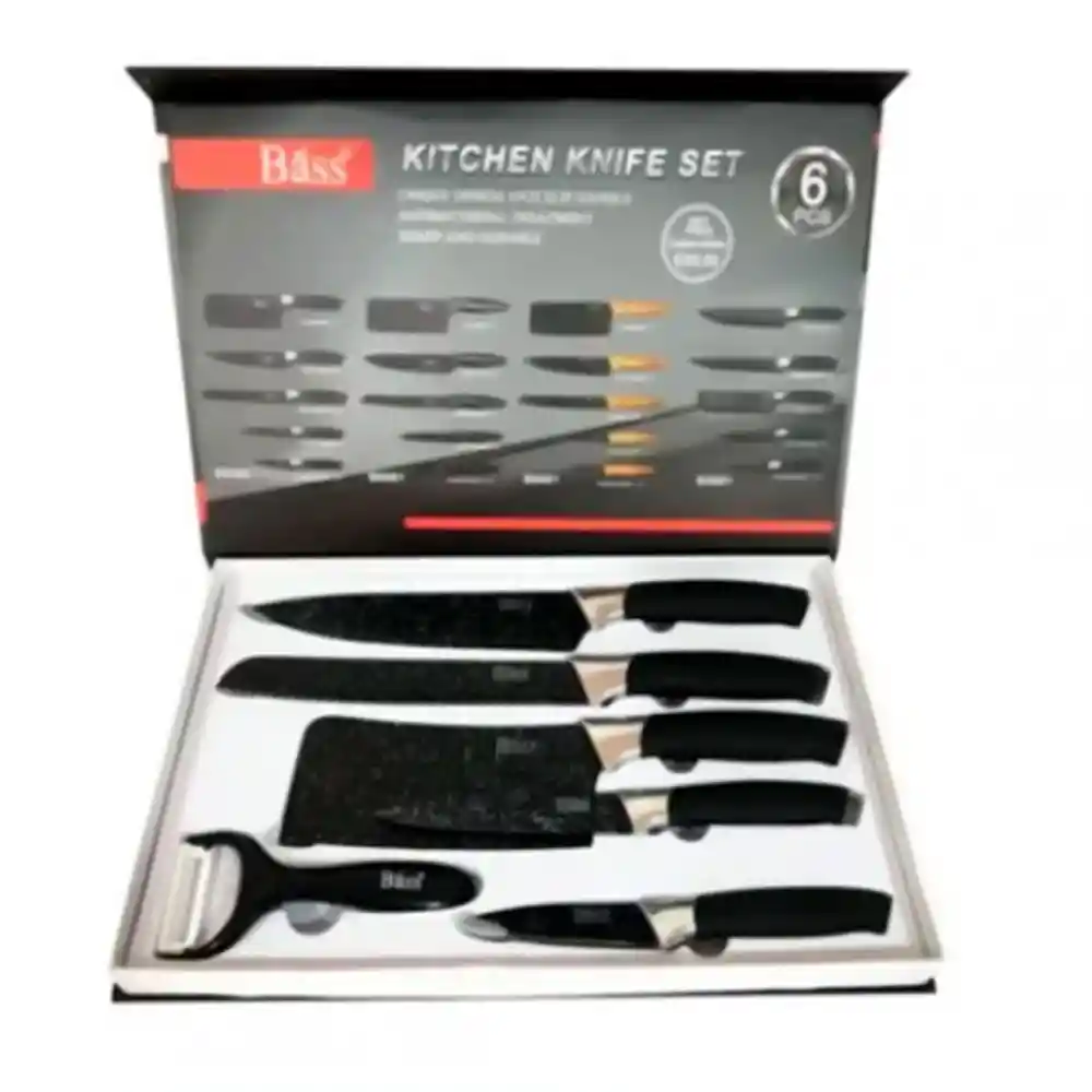 Set Cuchillos 6 Piezas Cocina Restaurante Pelador Cocina B6981