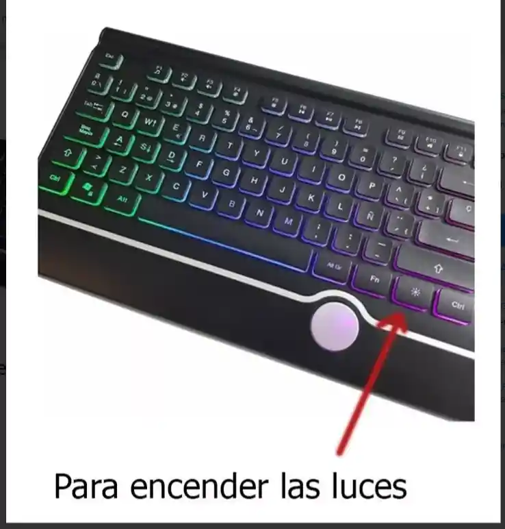 Teclado Gamer Weibo Wb-580 Qwerty Color Negro Con Luz Rgb