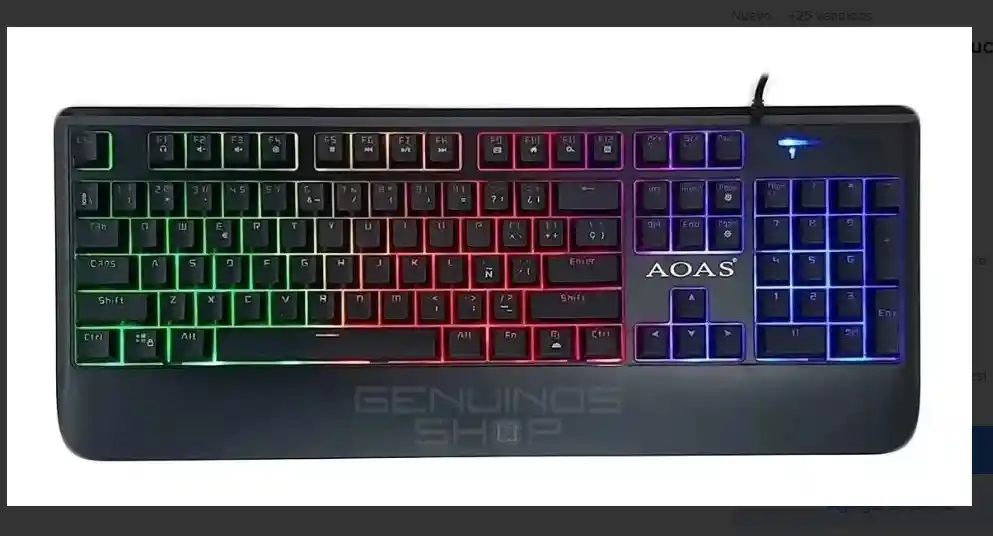 Teclado Mecánico Con Luces Tecla Ñ Aoas M 700