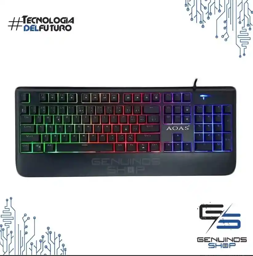 Teclado Mecánico Con Luces Tecla Ñ Aoas M 700