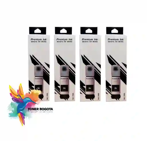 Tintas 544 Negras Epson Genéricas Para Impresora L1110 L3110 L3150 L5190 Kit X 4