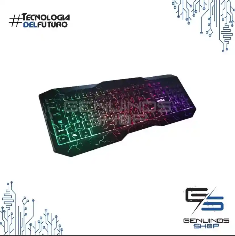 Teclado Para Gamer Rgb Retroiluminación Arcoiris Weibo 570