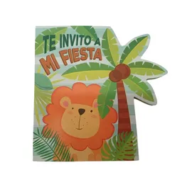 Tarjeta De Invitación Selva Paquete X8