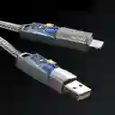 Cable 4en1 Speed Song Sg-437 / 65w Carga Rápida Usb, Tipo C, Iphone