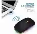 Mouse Inalámbrico Ultrafino Recargable 2,4g Bluetooth / Usb Rgb W7