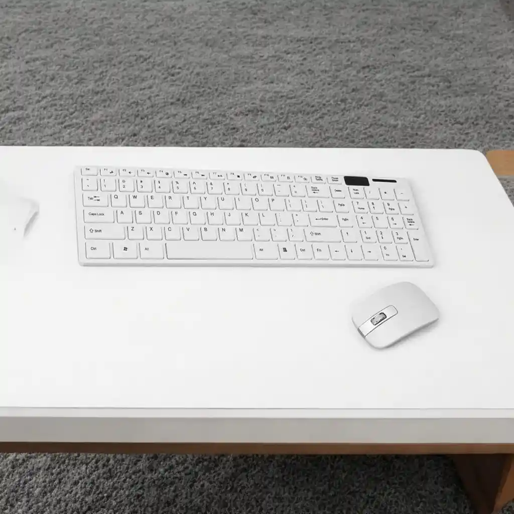 Combo Teclado Y Mouse K06 Inalambrico Ultra Fino + Forro Protector