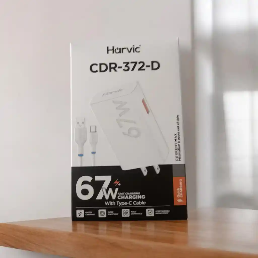 Cargador Completo Harvic Cdr-372-d 67w Typo C