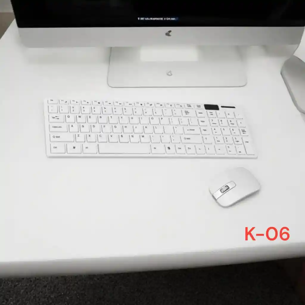 Teclado Inalambrico Y Mouse Inalambrico Mac K-06 (blanco)