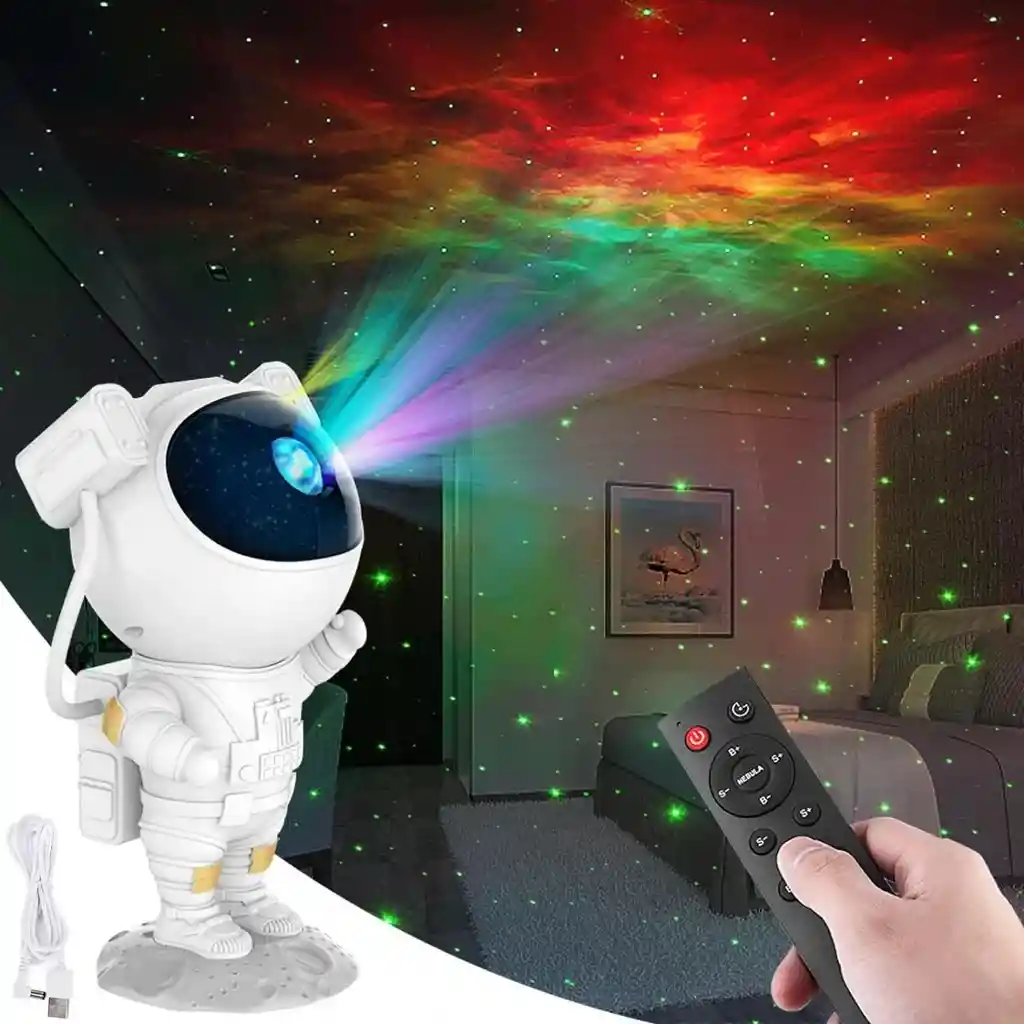 Proyector De Luces Astronauta Bluetooth