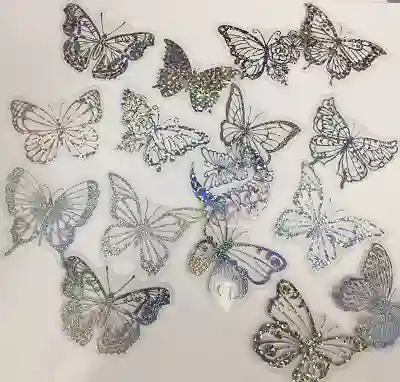 Pegatinas Holográficas Mariposa X25 Unidades