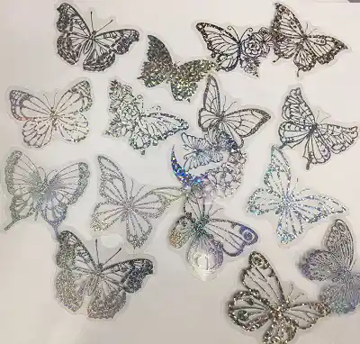 Pegatinas Holográficas Mariposa X25 Unidades