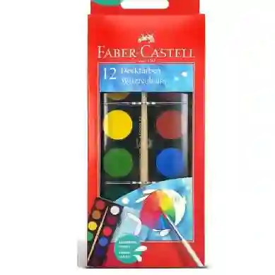 Acuarela Deckfarben Plastica X 12 Faber Castell