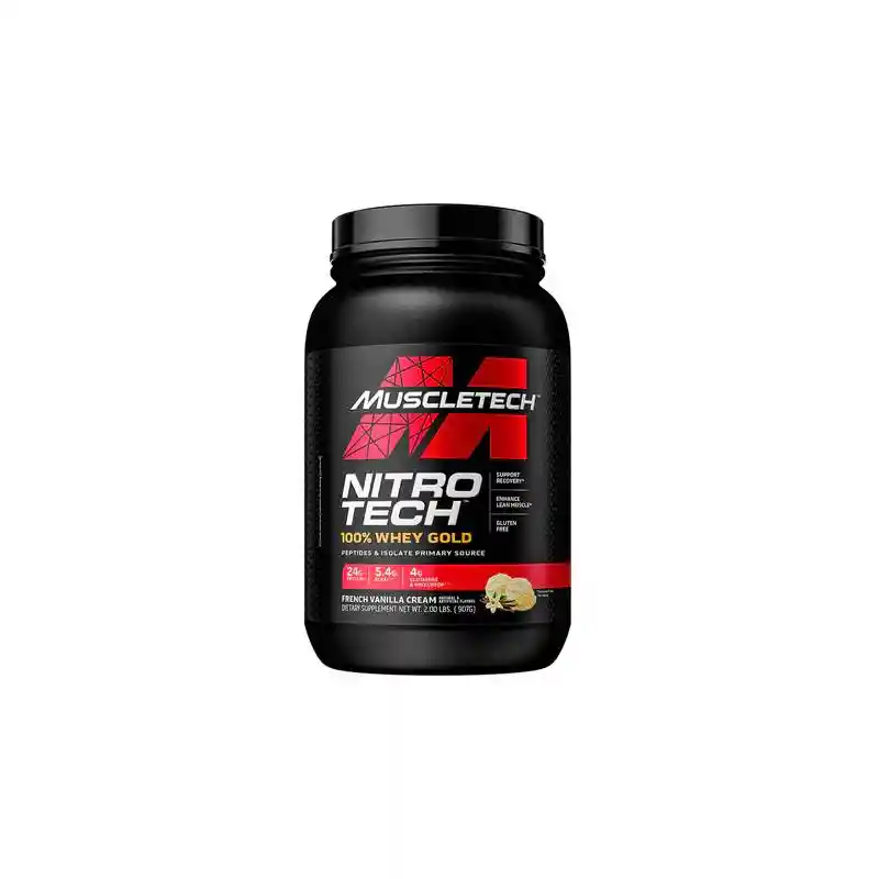 Nitrotech 100% Whey Gold 2 Lbs Muscletech Sabor French Vainilla Cream