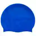 Gorro De Natación En Silicona + Tapones Oídos + Clip Nariz Azul