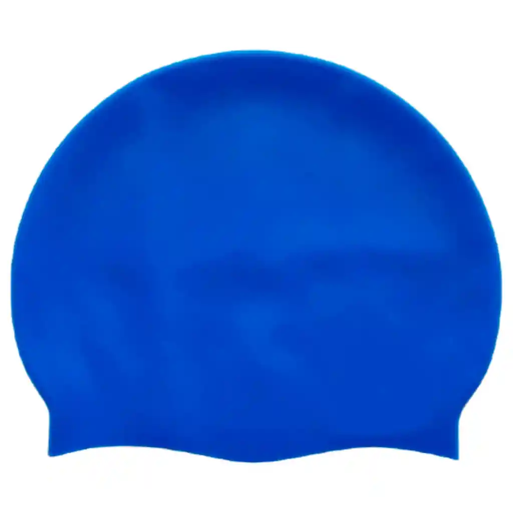 Gorro De Natación En Silicona + Tapones Oídos + Clip Nariz Azul