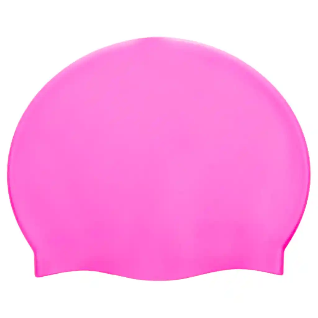 Gorro De Natación En Silicona + Tapones Oídos + Clip Nariz Rosado