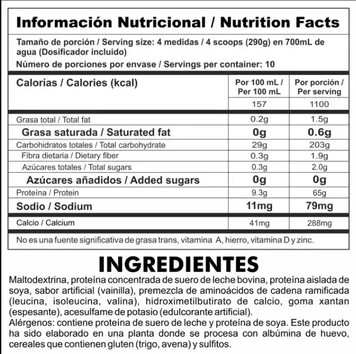 Gainz Proteina Hipercalorica 6.4