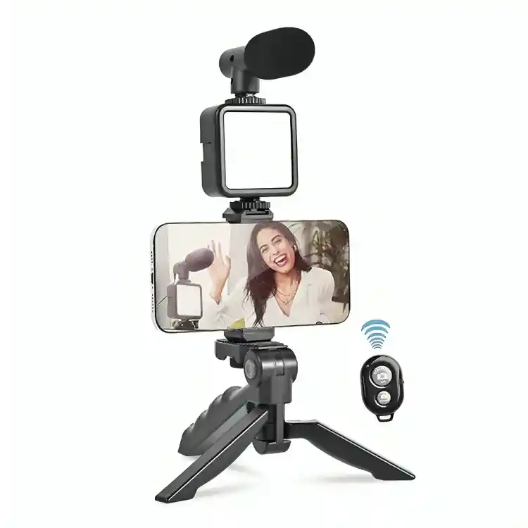 Estabilizador De Celular Kit De Video Vlogging Led Mic Ay 49