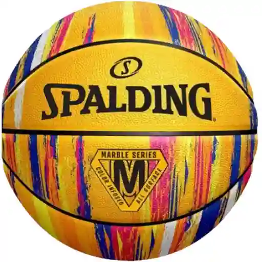 Balón Baloncesto Spalding Marble Series #7 Original Color Amarillo