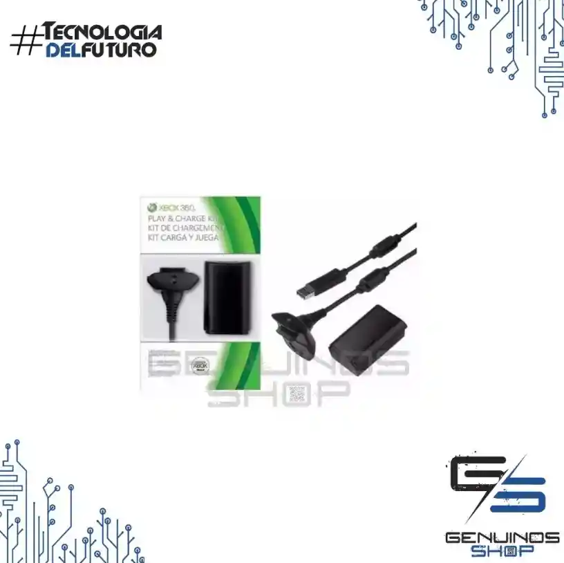 Xbox 360 Kit Carga Y Juega + 4800 Ni-mh