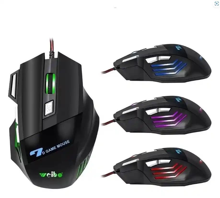 Mouse De Juego Weibo X7 3200 Dpi Negro