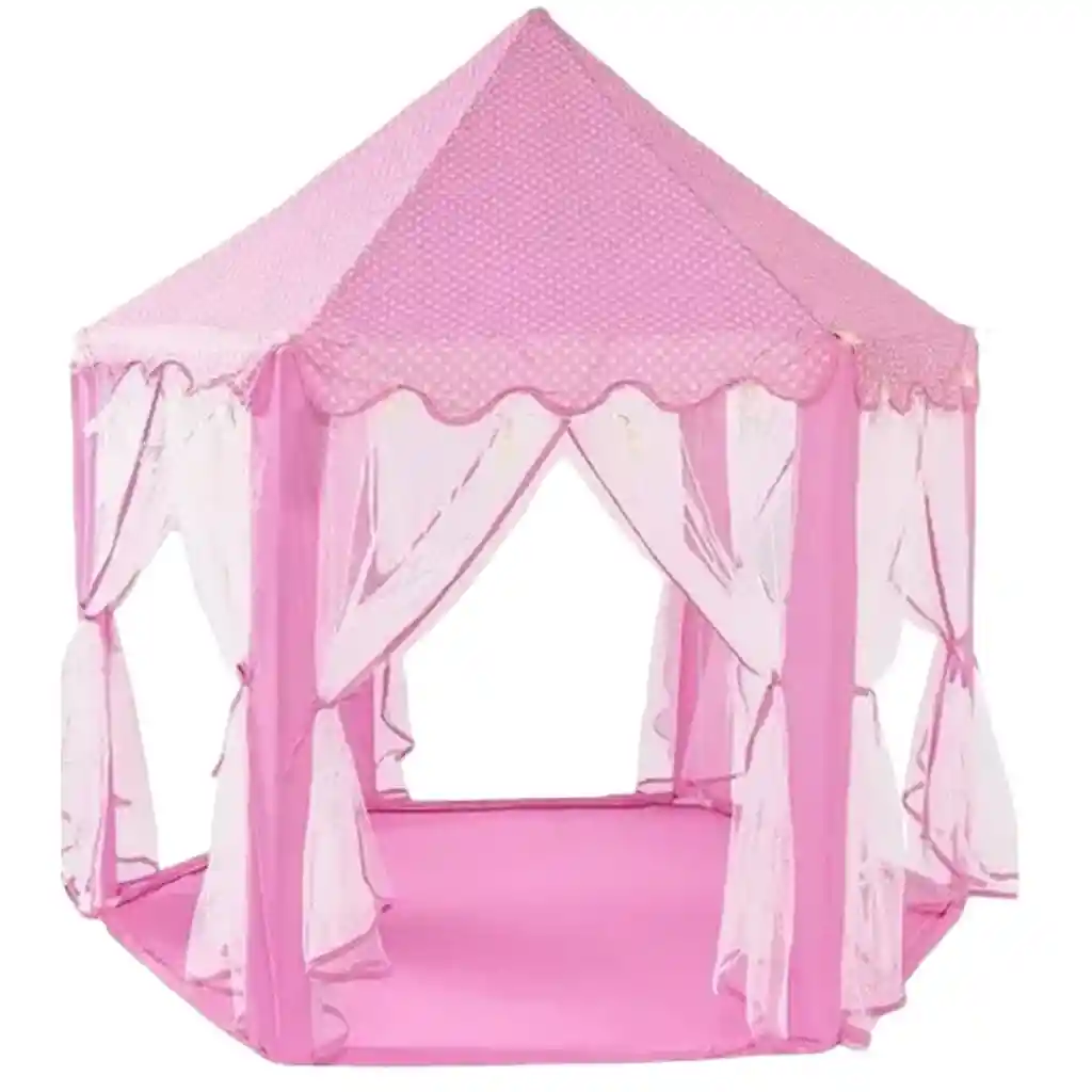 Carpa Castillo Luces Princesa Niña Casa Color Fucsia