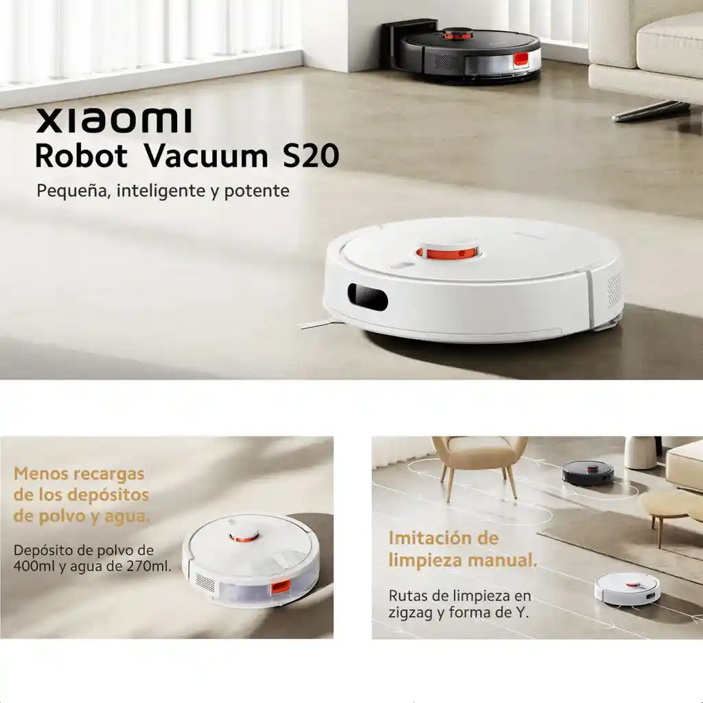 Xiaomi Robot Vacuum S20 Aspiradora Smart /trapeadora, Blk