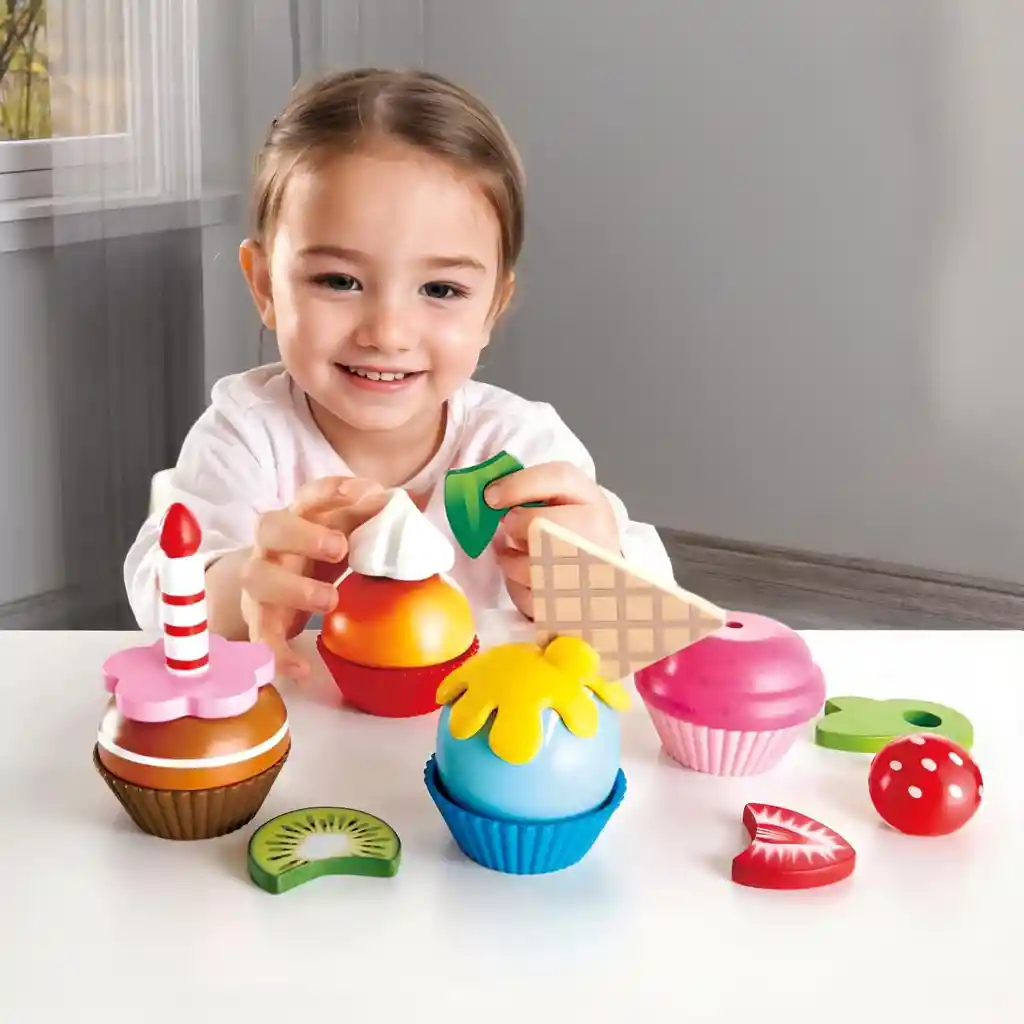 Set Didáctico De Cupcakes Estimulación Temprana Para Niños