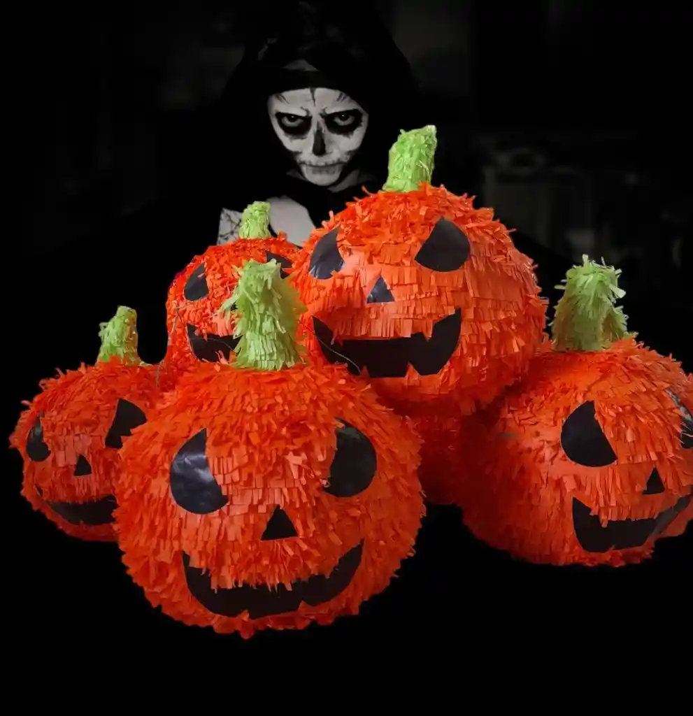 Piñata De Calabaza Para Halloween Papel