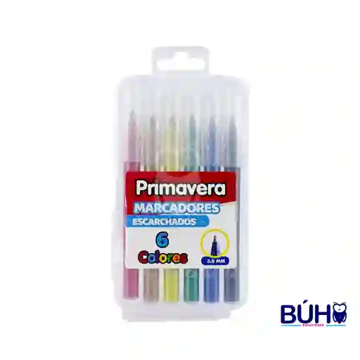 Marcadores Primavera Escarchados X6