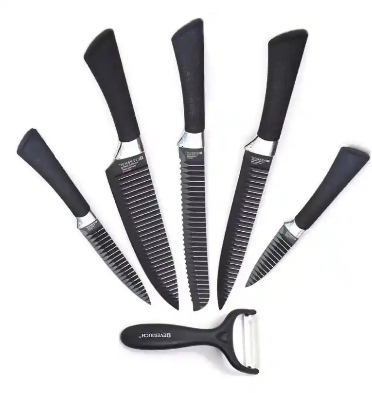 Juego Set De Cuchillos Elegante Para Cocina Cheff 6 Piezas