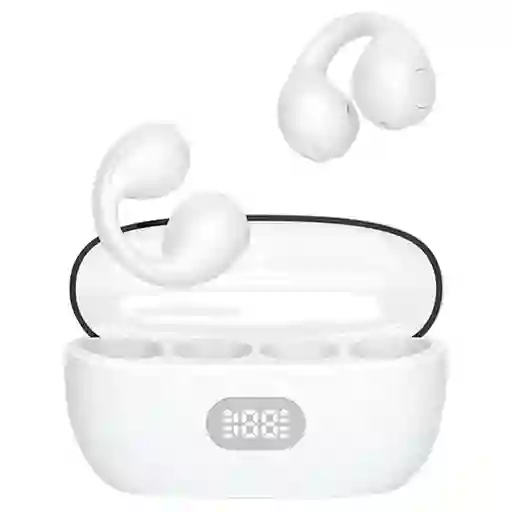 Audifonos Auriculares Bluetooth Conduccion Osea Clip Oreja Pq3 Blanco