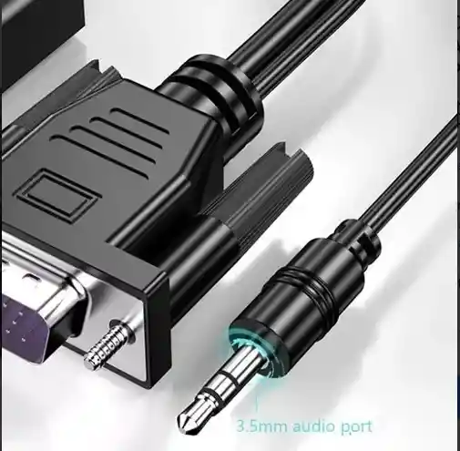 Convertidor Vga A Hdmi + Audio Auxiliar Adaptador Para Pc