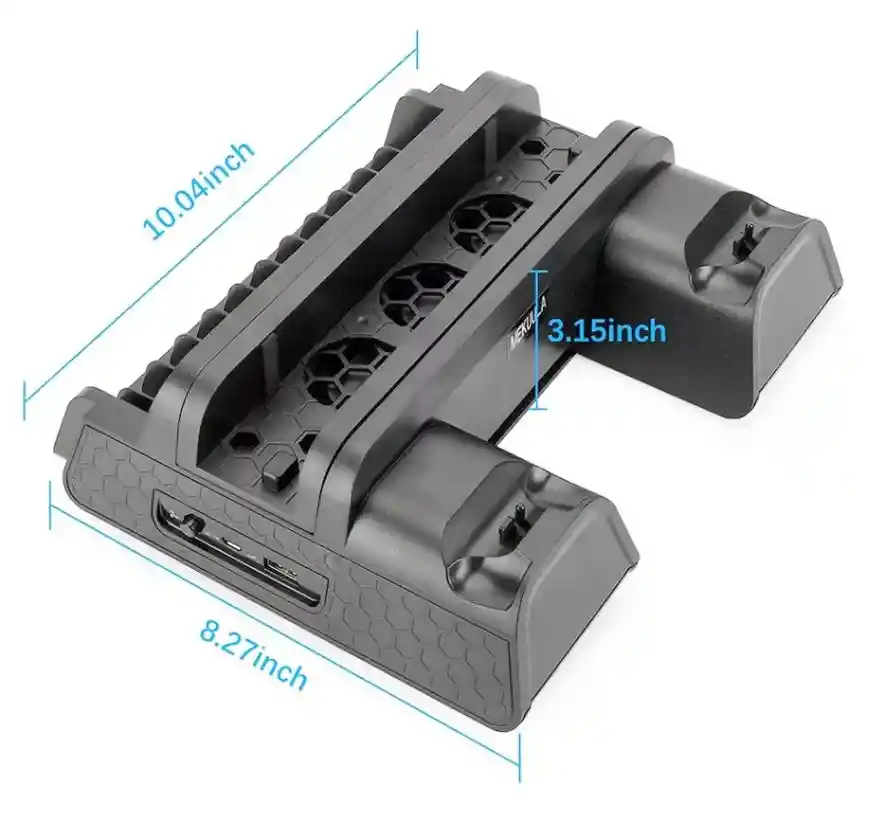 Base Refrigerante Cargador Controles Ps4 Fat Y Slim 3 En 1