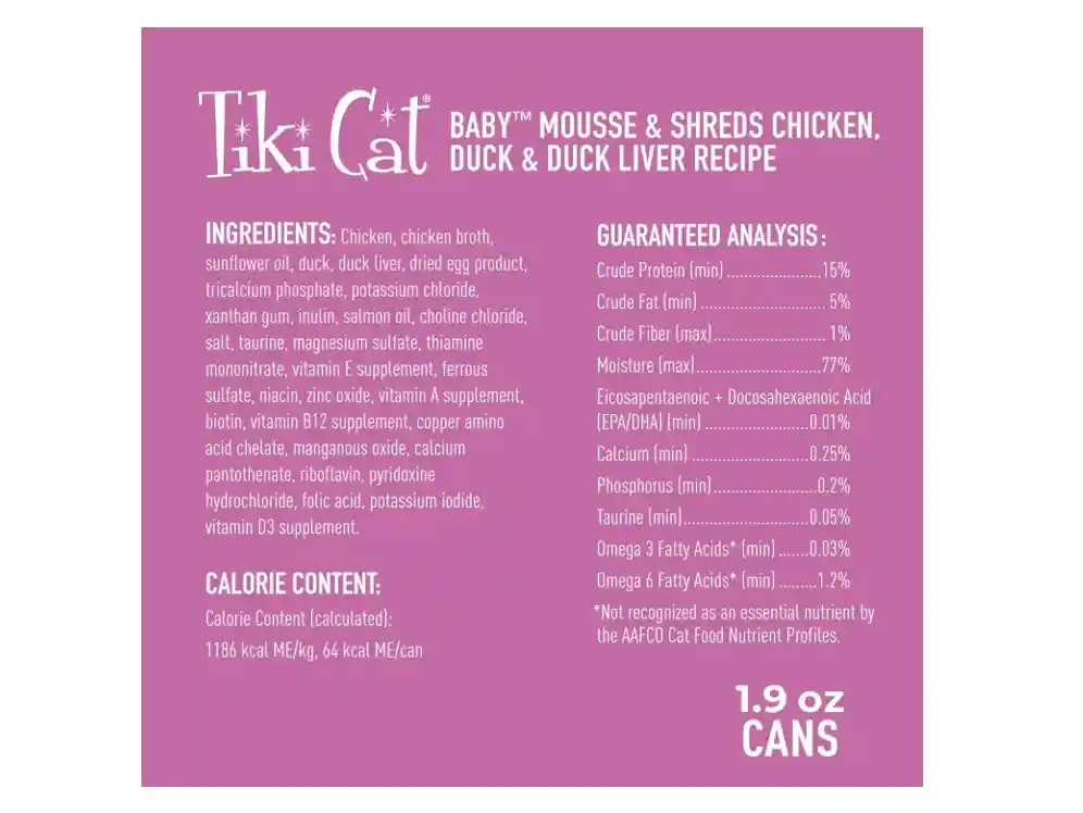 Tiki Cat Baby Alimento Humedo Sabor Pollo Y Salmon