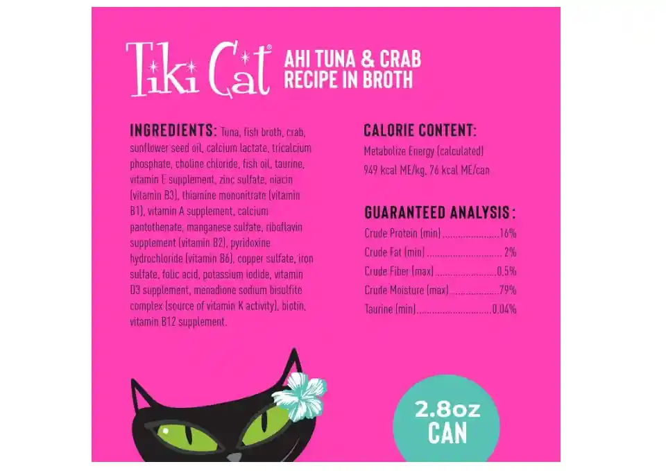 Tiki Cat Grill Alimento Humedo Sabor Atún Y Cangrejo