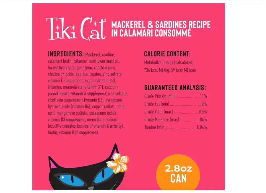 Tiki Cat Alimento Humedo Sabor Caballa Y Sardina