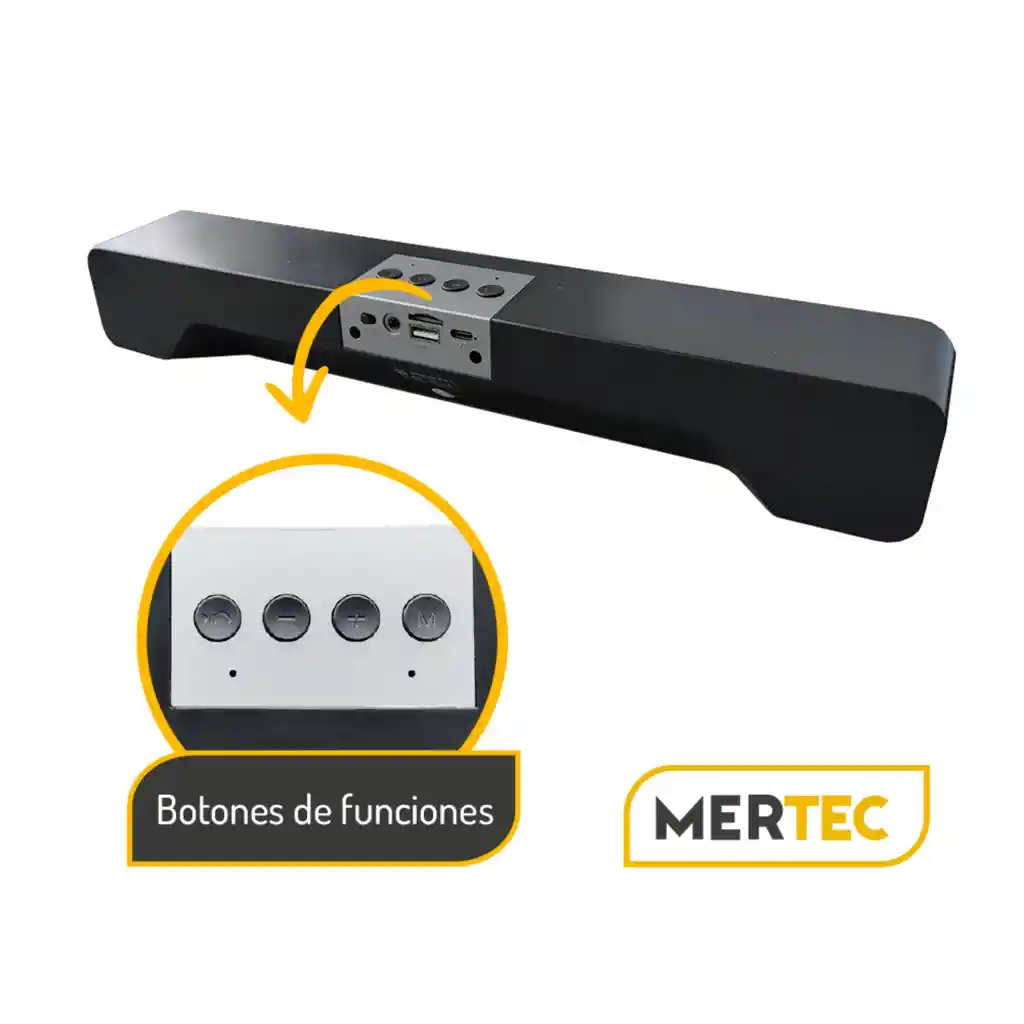 Barra De Sonido Recargable Mertec