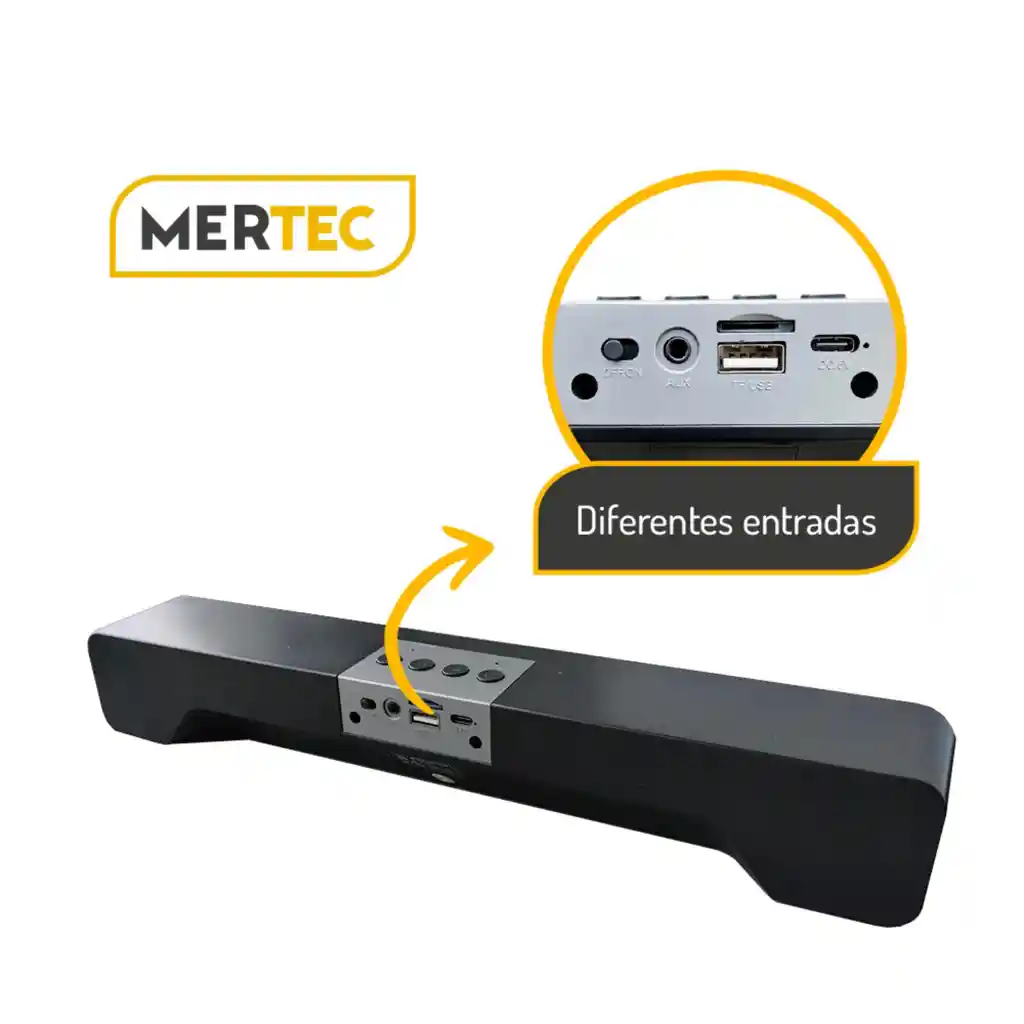 Barra De Sonido Recargable Mertec