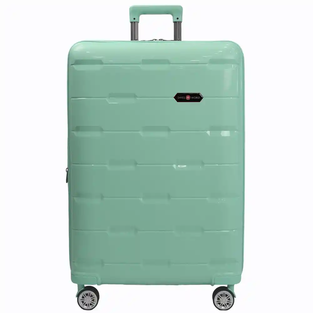 Maleta De Viaje 28″ Swiss World, 100% Polipropileno, L.green