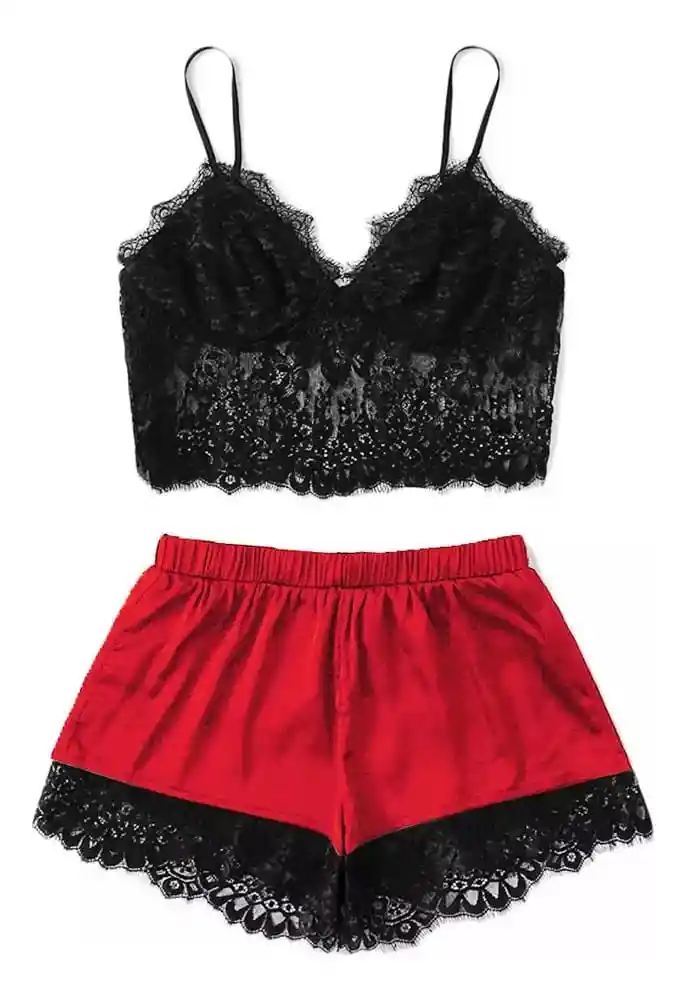 Conjunto Pijama Sexy Para Mujer