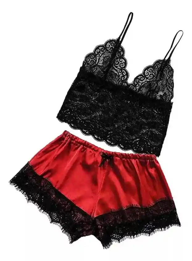 Conjunto Pijama Sexy Para Mujer