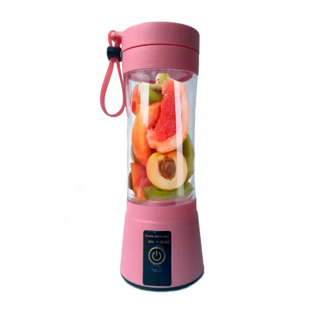 Licuadora Portátil Zebbris Mini 380ml Rosada
