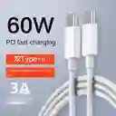 Cable De Datos Pd Carga 2 Mts Rápida Doble Tipo C 3a, Tipo C A Tipo C Adecuado Computadoras Portátil Huawei Xiaomi Otros