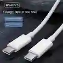 Cable De Datos Pd Carga 2 Mts Rápida Doble Tipo C 3a, Tipo C A Tipo C Adecuado Computadoras Portátil Huawei Xiaomi Otros