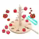 Juego Didáctico Árbol De Manzanas En Madera Para Niños