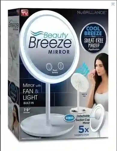 Espejo Aro Luz Led Y Ventilador