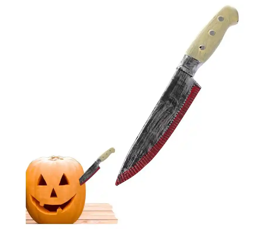 Cuchillo Plástico Espeluznante Blanco Cosplay De Horror Disfraz Halloween